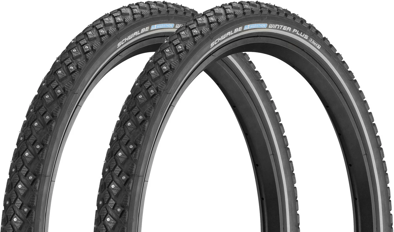 Schwalbe Cubierta De Alambre Con Spikes Marathon Winter Plus 20" En Set De 2