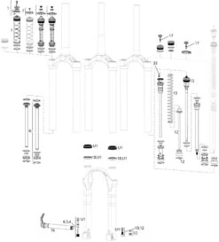 ROCKSHOX Piezas De Repuesto Lyrik (A1-A2 / 2010-2016)