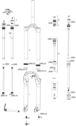 ROCKSHOX Piezas De Repuesto Pike RCT3/RCT/RC (B1-B2 / 2018-2019)