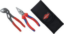 KNIPEX Set De Alicates Cobra Y Universales De Punta En Bolsa Cinturón Herram.